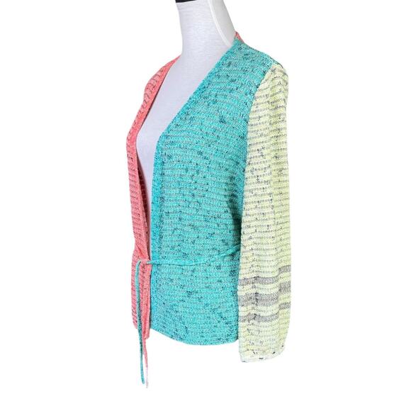Nic + Zoe NWT Color Crush Wrap Around Tie Knit Cardigan Sweater - Picture 5 of 13